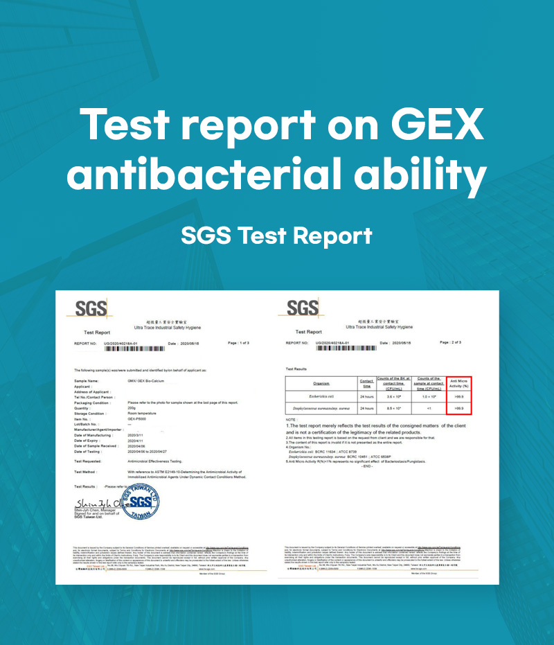 GEX antimicrobial test report